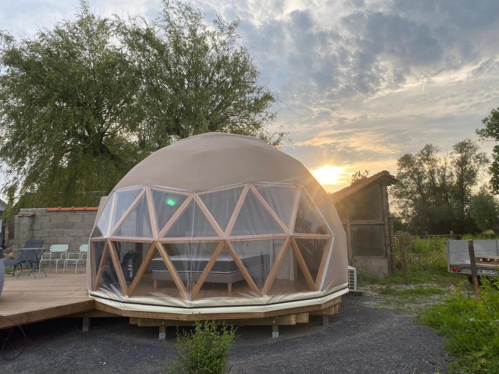Hotel Dome Geodesique - Baie De Somme Favières Exteriér fotografie