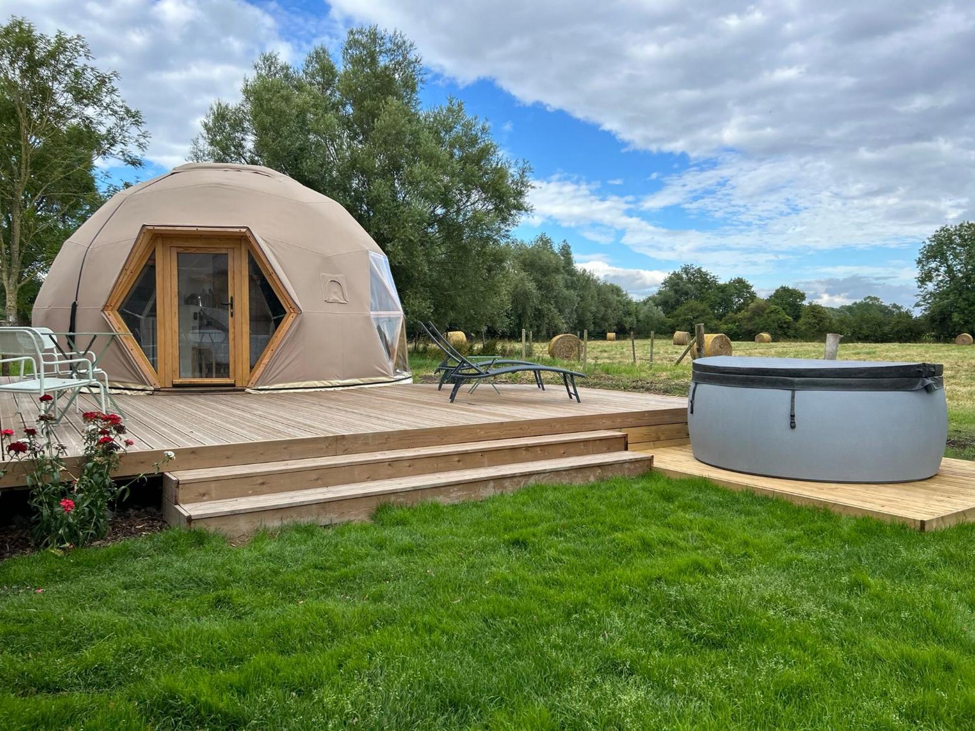 Hotel Dome Geodesique - Baie De Somme Favières Exteriér fotografie